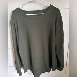 Olive Green Long Sleeve Top